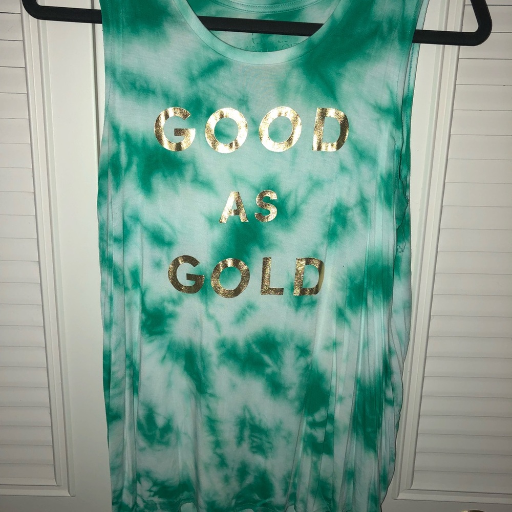 St Patricks day green tie dye tank top